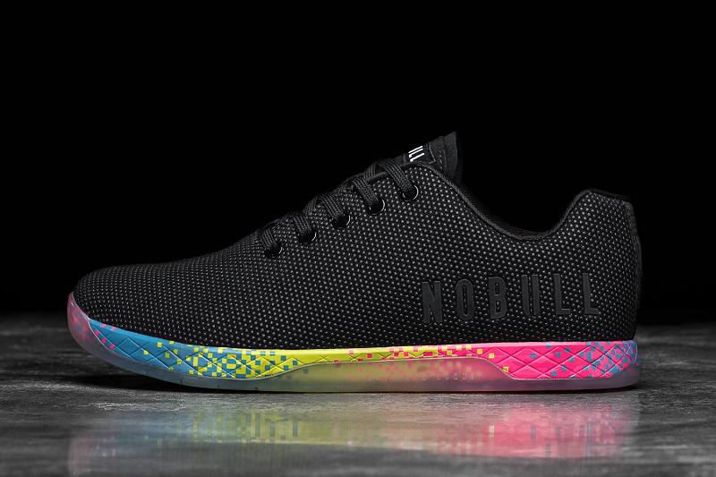 Men\'s Nobull Neon Glitch Trainers Black | SG I2463L